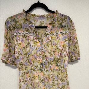 Floral Short Sleeve Dress